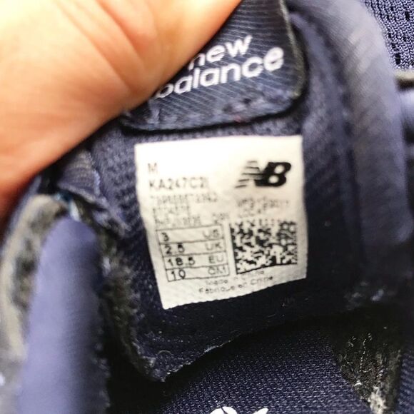 New Balance 247 Navy blue faux lace sneakers EUC size 3 - Picture 7 of 7
